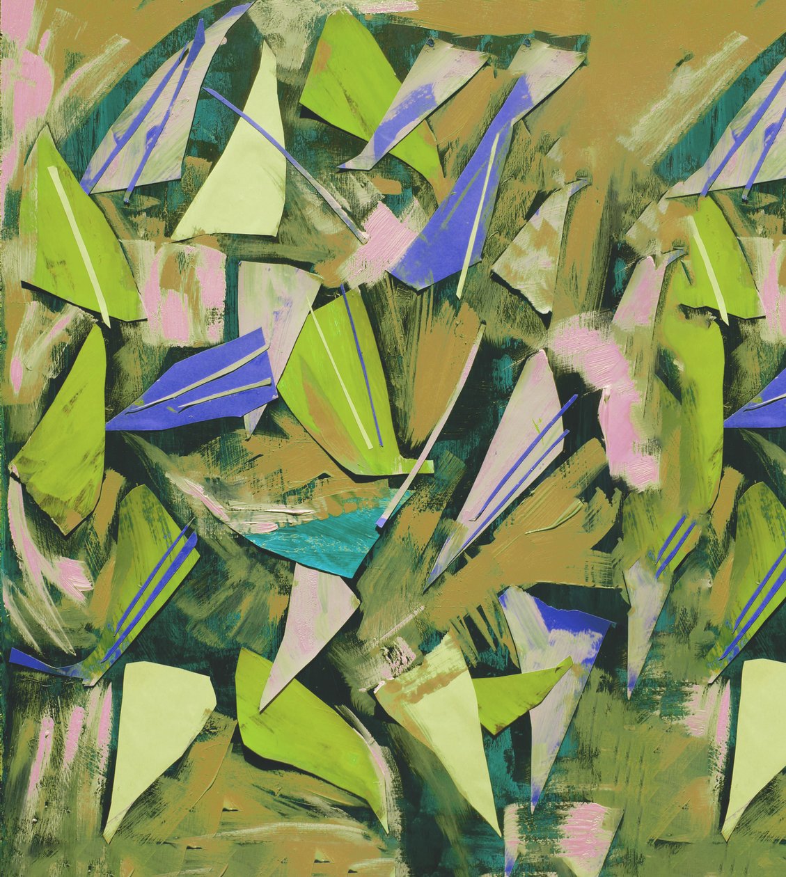 Ground Sample in Green, 2017, Collage on Paper بواسطة ديفيد ماكونوتشي