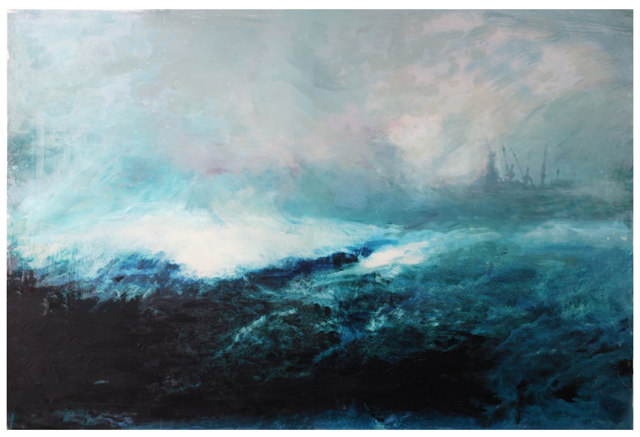 Seascape; 2015 Mixed Media on Wood panel بواسطة ديفيد ماكونوتشي