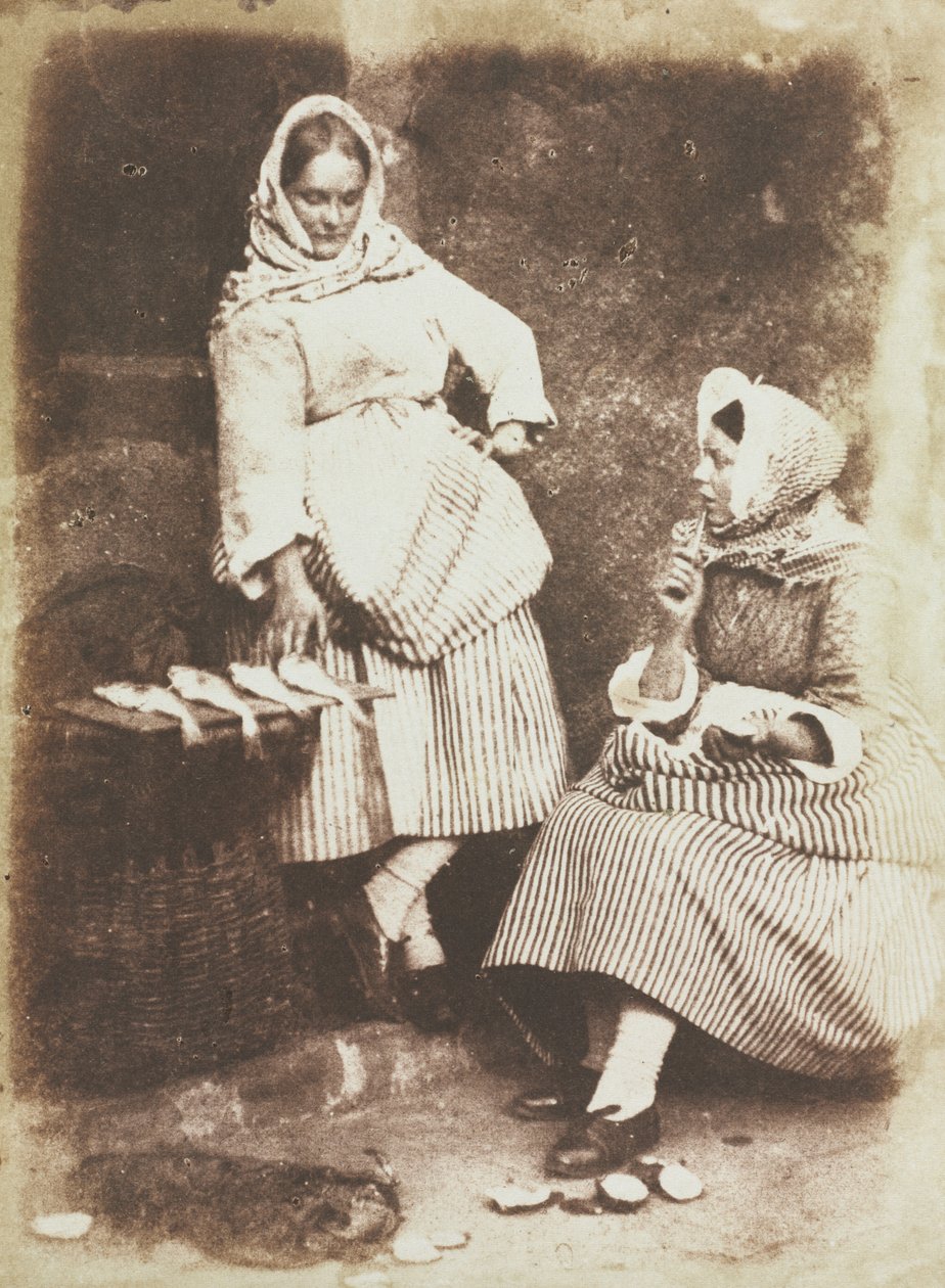 Newhaven Fishwives ، جيني ويلسون وآني لينتون ، 1845. بواسطة ديفيد اوكتافيوس هيل