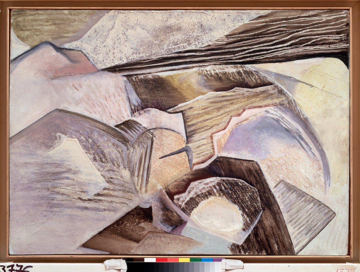 التركيب التكعيبي - رسم ديفيد بتروفيتش سترينبرغ (1881-1948) ، زيت على خشب بواسطة ديفيد بتروفيتش سترينبرج