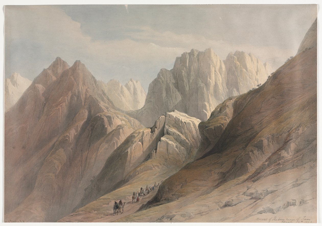 صعود النطاق السفلي لسيناء ، 1839. بواسطة ديفيد روبرتس