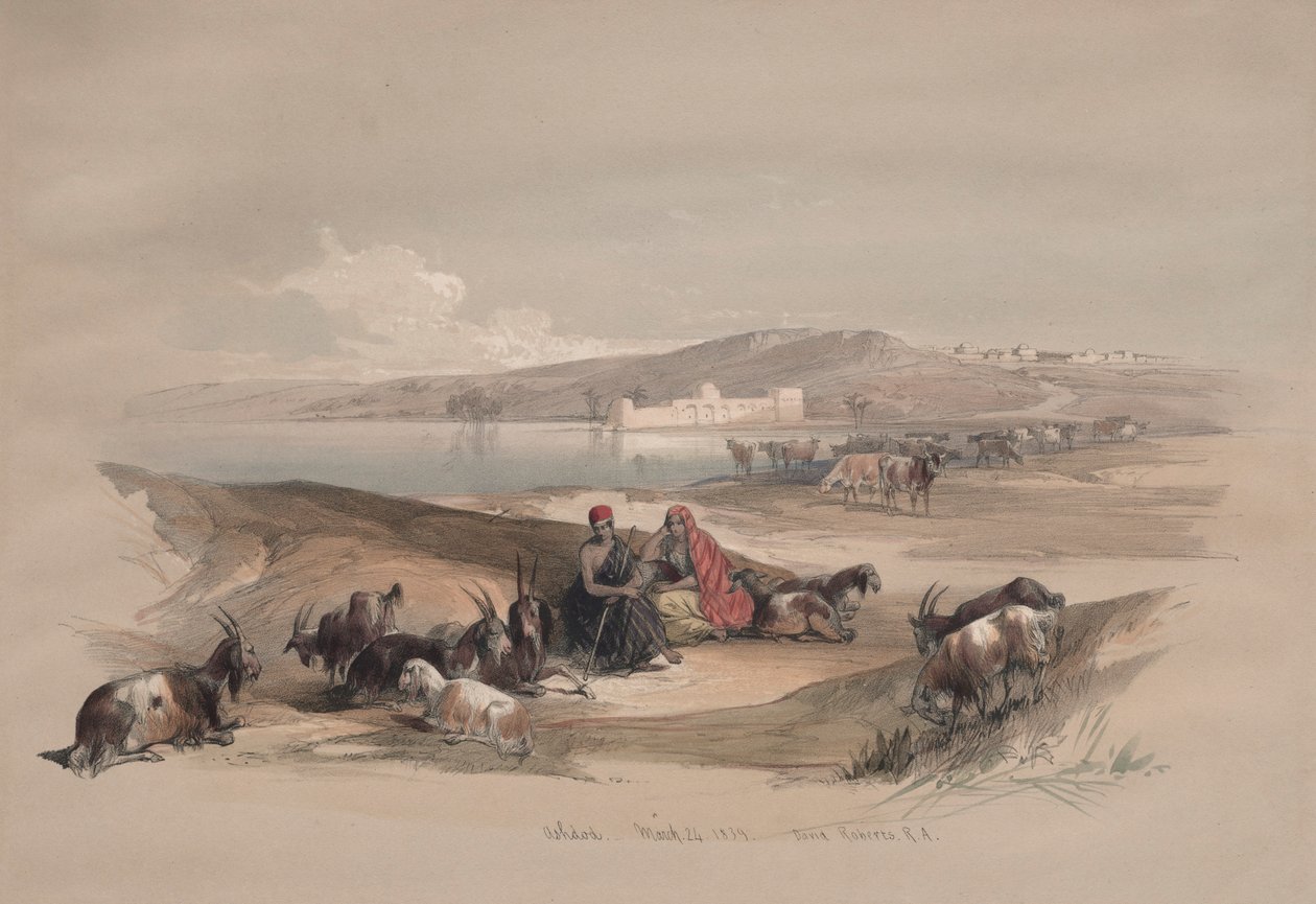 أشدود ، 1839. بواسطة ديفيد روبرتس