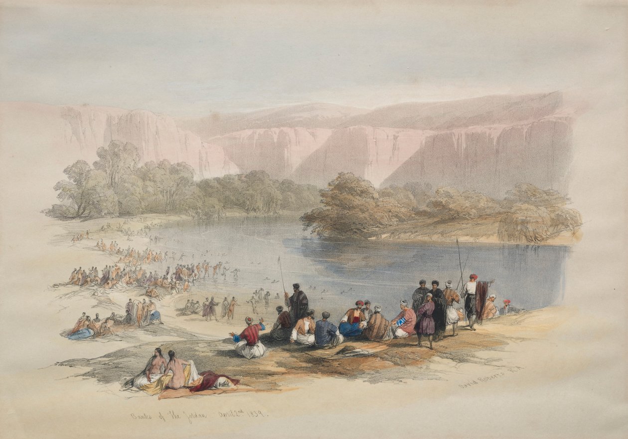بنوك الأردن ، 1839. بواسطة ديفيد روبرتس