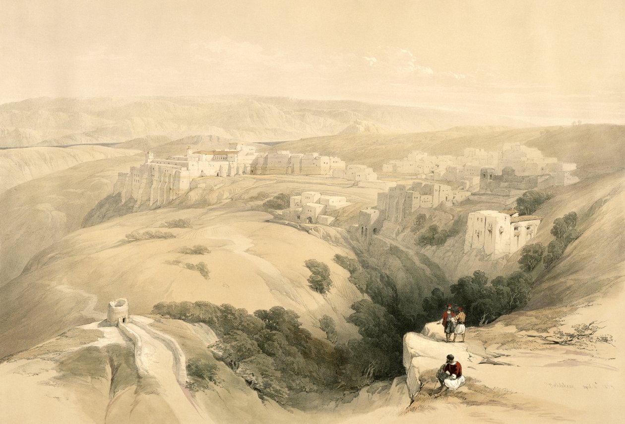 بيت لحم ، 6 أبريل 1839 ، اللوحة 85 من المجلد الثاني من "الأرض المقدسة" ، نقشت بواسطة حانة لويس هاغي (1806-85). 1843 بواسطة ديفيد روبرتس