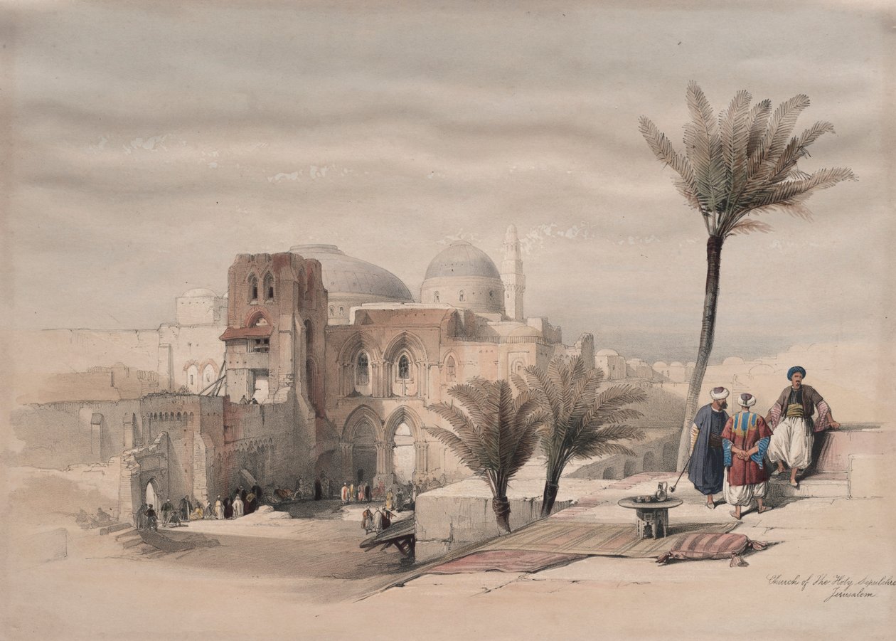 كنيسة القيامة ، القدس ، 1839. بواسطة ديفيد روبرتس