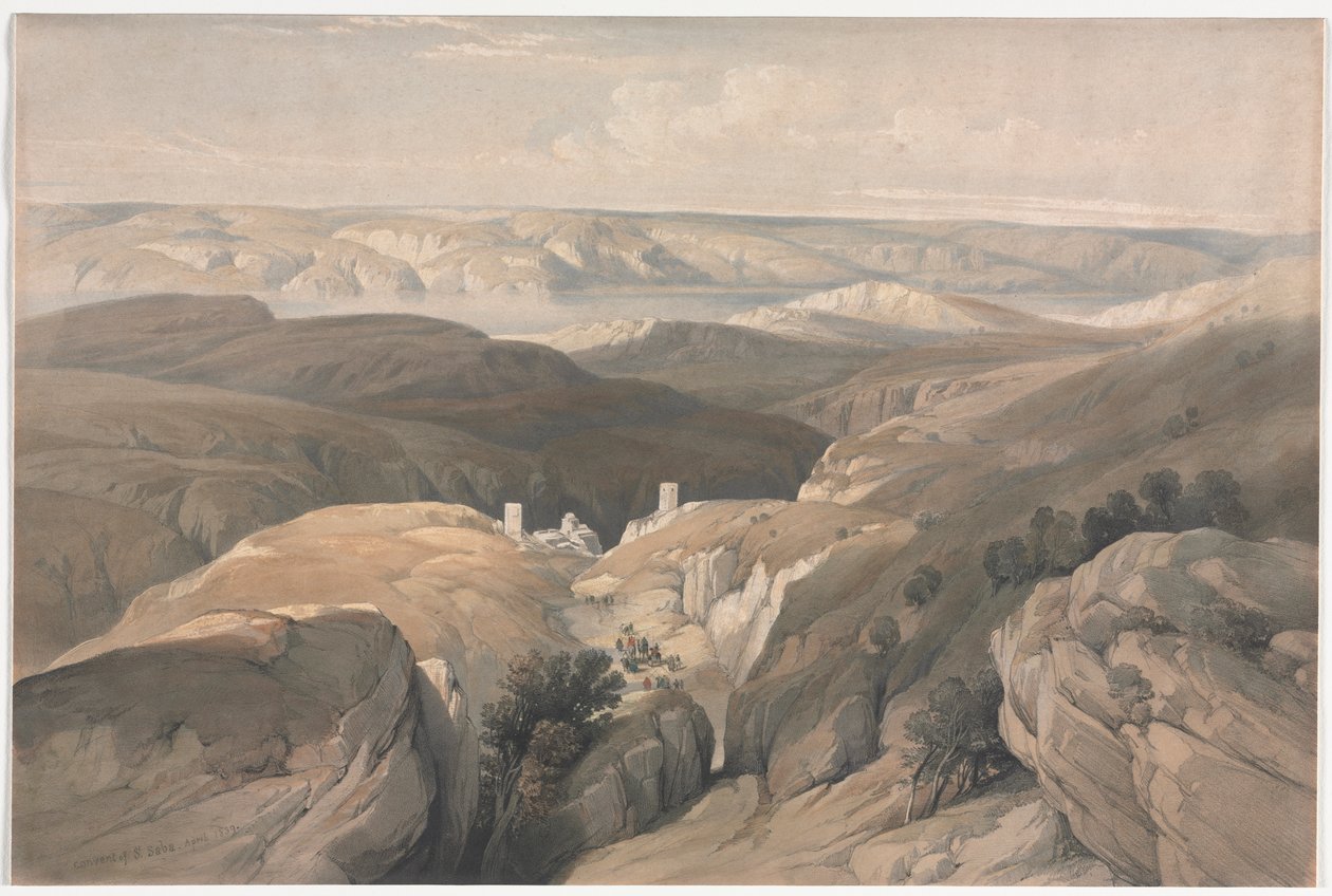 دير القديس سابا 1839. بواسطة ديفيد روبرتس
