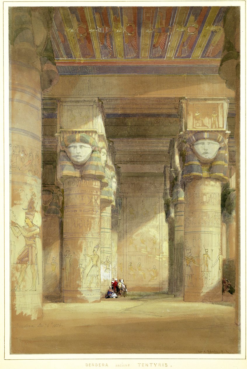 Dendera القديمة Tentyris بواسطة ديفيد روبرتس