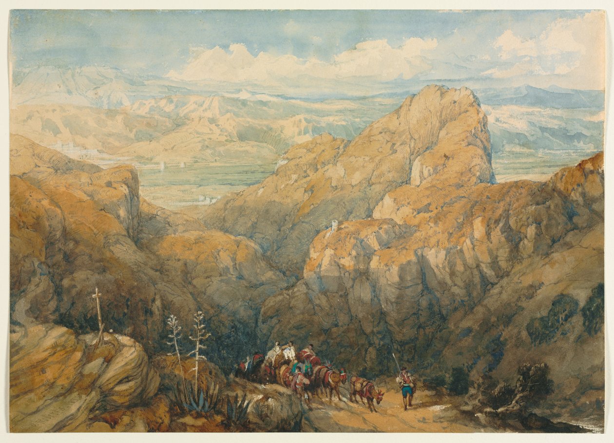 النزول إلى سهل غرناطة ، 1834. بواسطة ديفيد روبرتس
