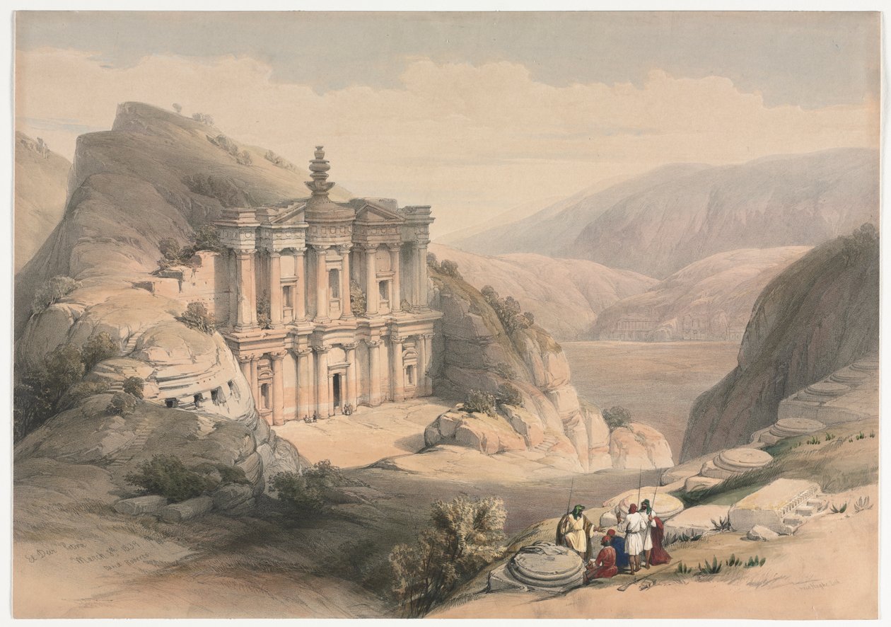 دير البتراء 1839. بواسطة ديفيد روبرتس