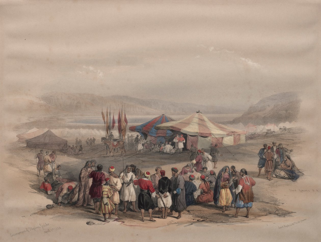 معسكر الحجاج ، أريحا ، 1839. بواسطة ديفيد روبرتس