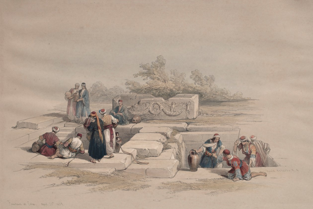 نافورة في قانا ، 1839. بواسطة ديفيد روبرتس