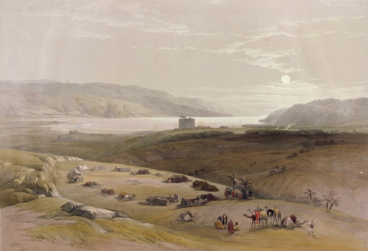 أريحا ، 3 أبريل 1839 من المجلد الثاني من "الأرض المقدسة" منقوش بواسطة لويس هاغي (1806-85) منشور في لندن ، 1842 بواسطة ديفيد روبرتس