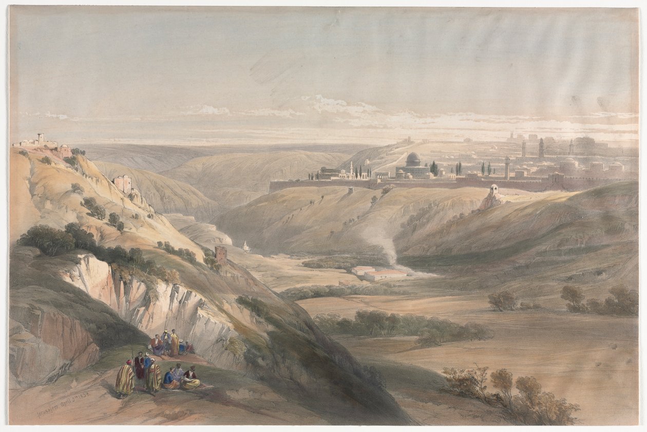 القدس من جبل الزيتون 1839. بواسطة ديفيد روبرتس