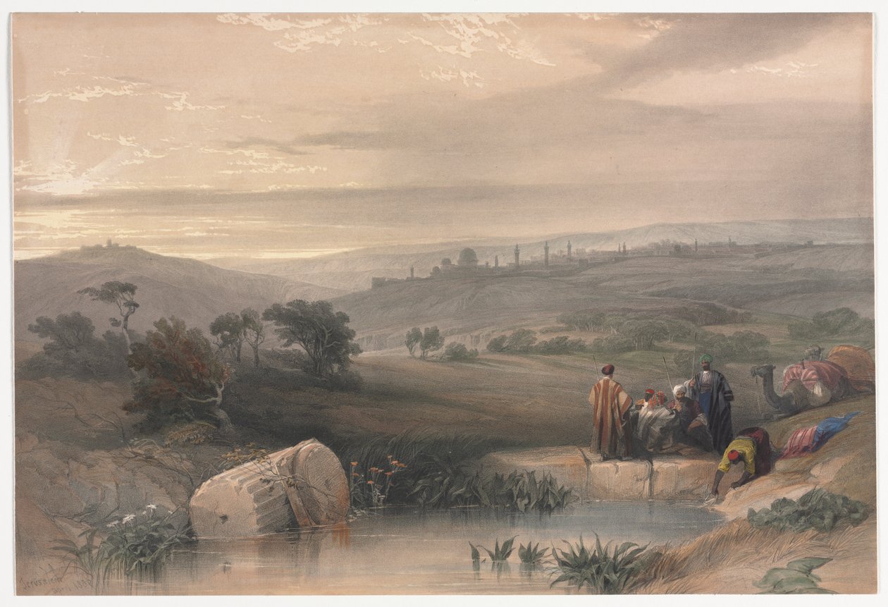القدس من الشمال 1839. بواسطة ديفيد روبرتس