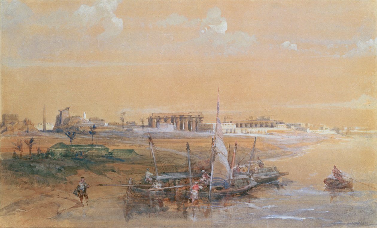 الأقصر على النيل ، 1839 (مرحاض) بواسطة ديفيد روبرتس