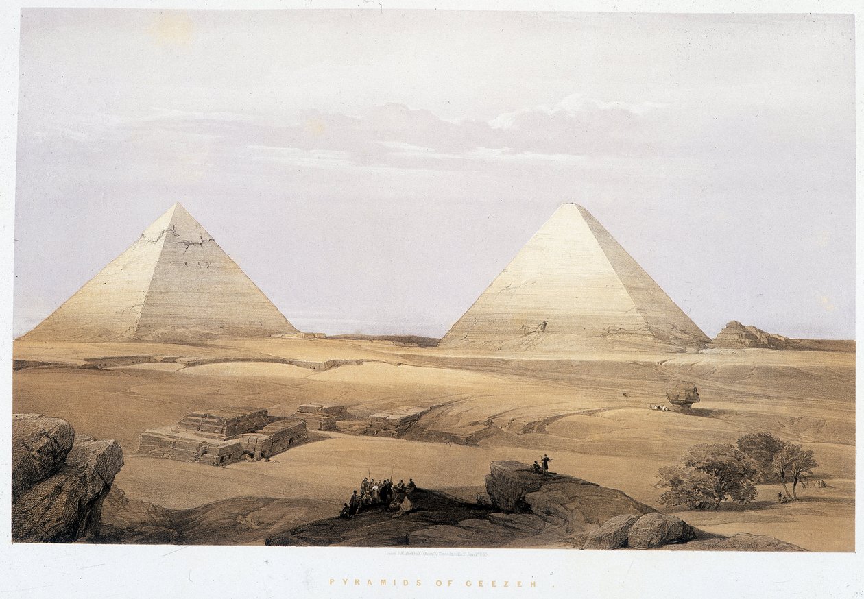 أهرامات الجيزة - في "الأرض المقدسة" ، لندن 1849 بواسطة ديفيد روبرتس
