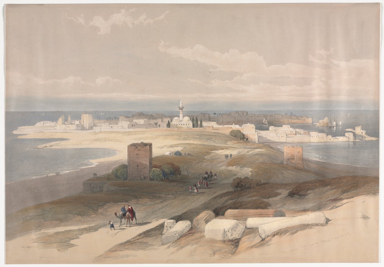 صور أو تسور ، صور قديمة من البرزخ ، 1839. بواسطة ديفيد روبرتس