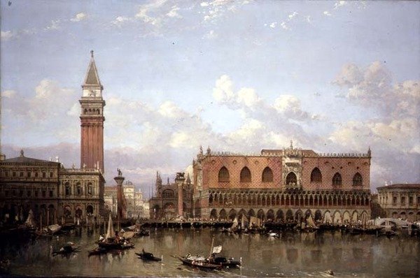 قصر دوجي ، البندقية ، من Bacino di San Marco بواسطة ديفيد روبرتس
