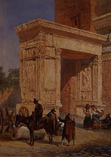 بوابة الصائغ ، روما بواسطة ديفيد روبرتس