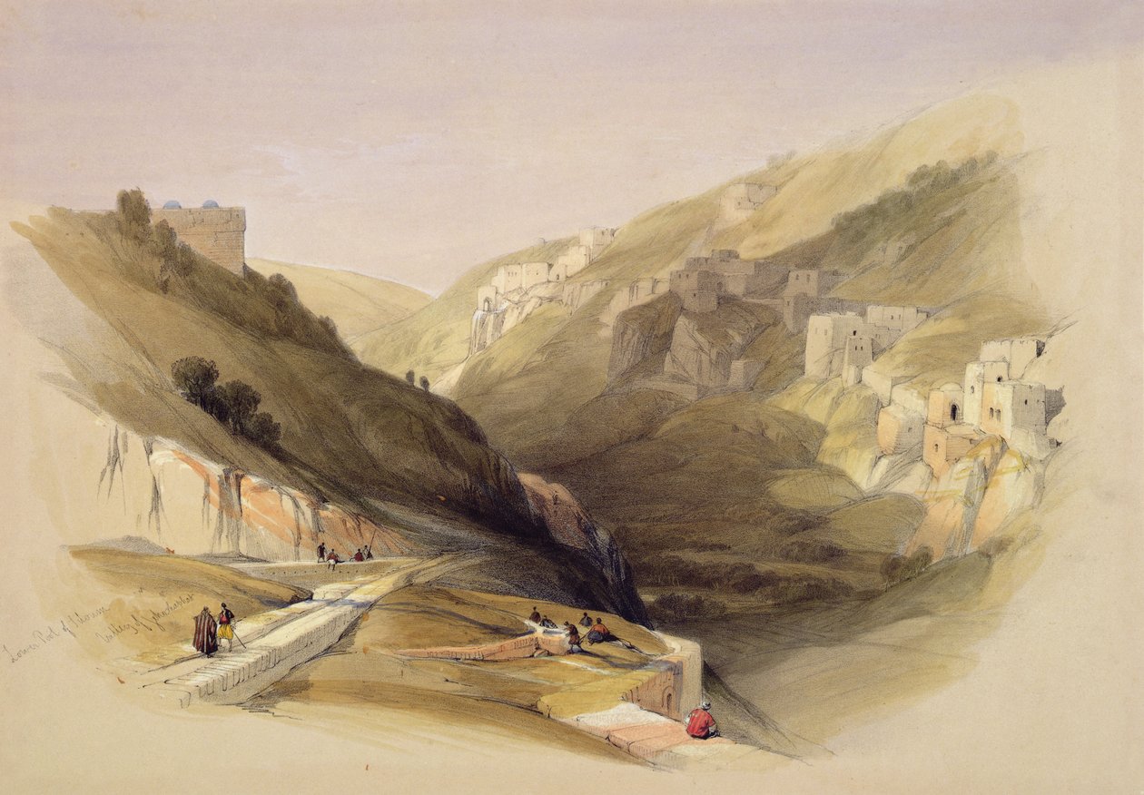 بركة سلوام ، من المجلد الثاني من "الأرض المقدسة" ؛ محفورة من قبل Louis Haghe (1806-85) نشر في لندن ، 1842 (لون ليثو) بواسطة ديفيد روبرتس