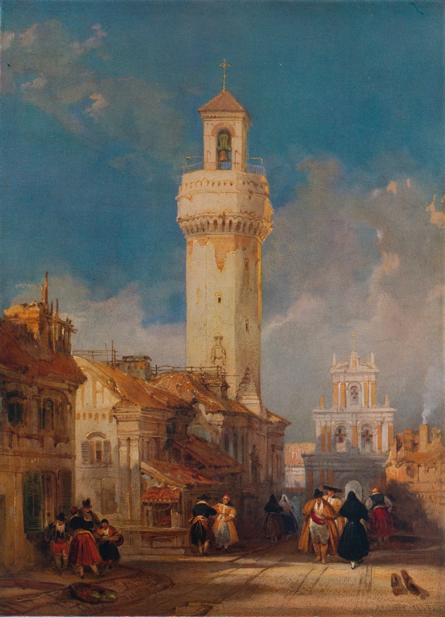 برج كنيسة سان نيكولاس دي لا فيلا ، قرطبة ، 1834 بواسطة ديفيد روبرتس