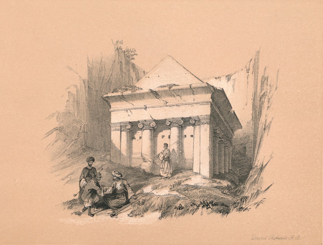 قبر زكريا ، 1855 بواسطة ديفيد روبرتس