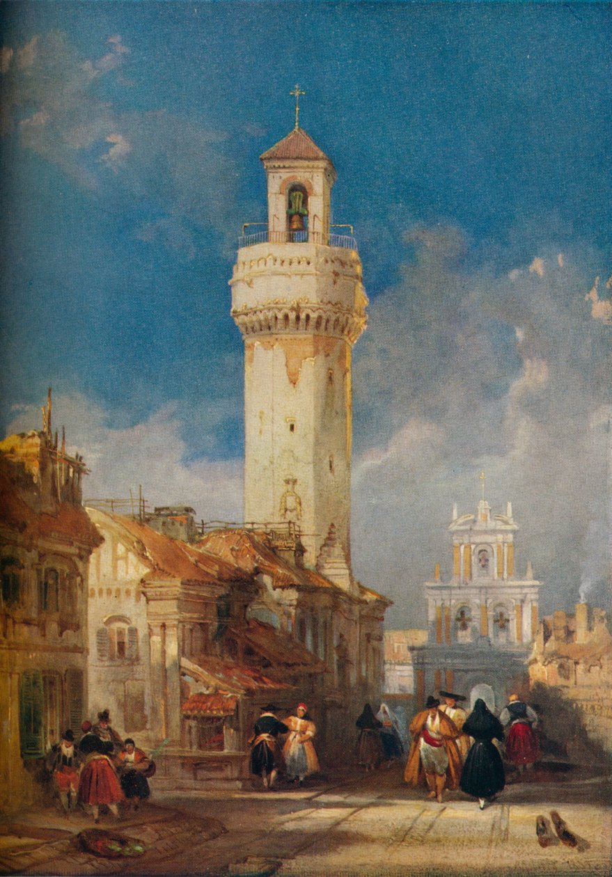 برج كنيسة سان نيكولاس دي لا فيلا ، كوردوفا ، 1834 بواسطة ديفيد روبرتس