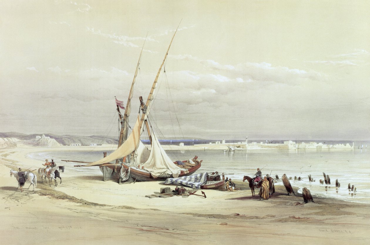 تسور ، صور القديمة ، 27 أبريل 1839 ، اللوحة 69 من المجلد الثاني من "الأرض المقدسة" ، محفورة بواسطة حانة لويس هاغي (1806-85). 1843 بواسطة ديفيد روبرتس