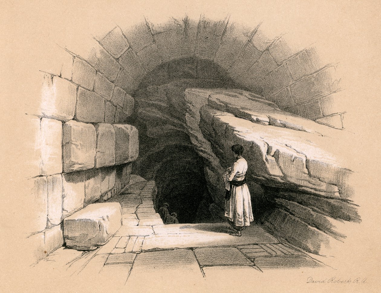 الينبوع العلوي لسلوام ، 1855. بواسطة ديفيد روبرتس