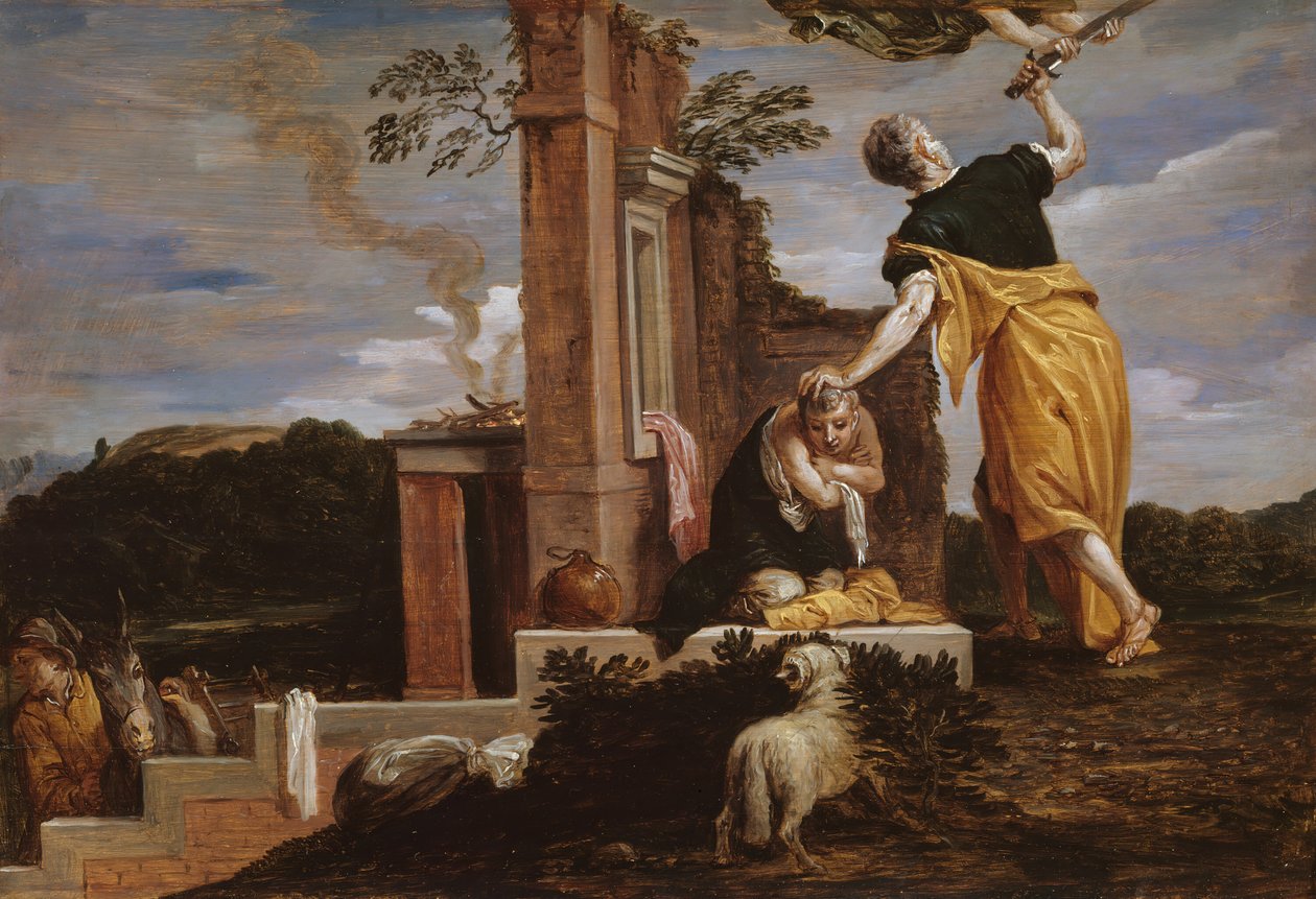 ذبيحة إبراهيم لإسحاق 165456. بواسطة ديفيد تينيرز الثاني