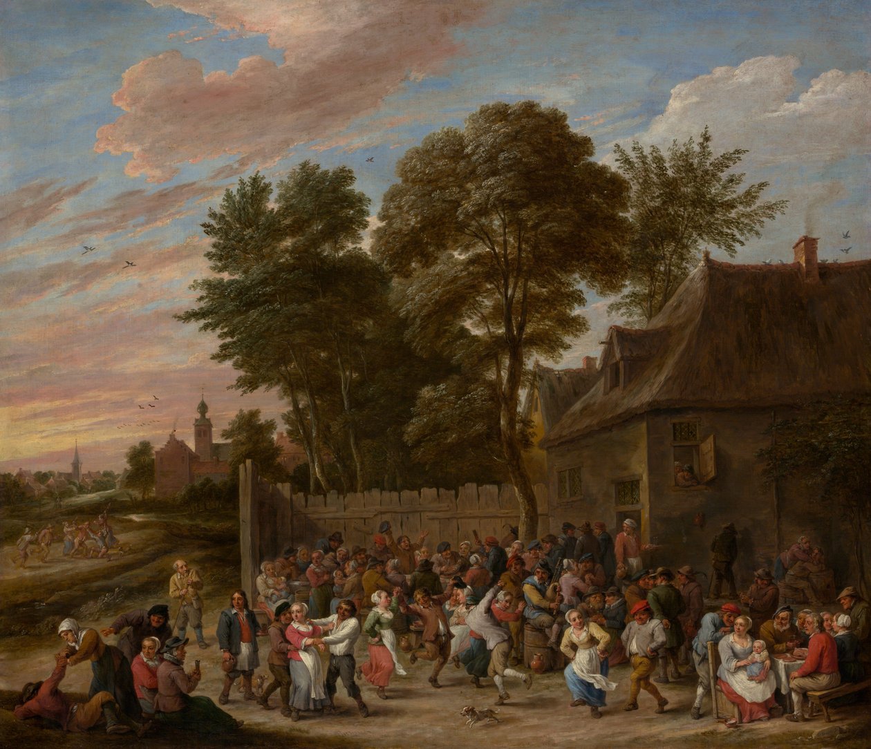 الفلاحون يرقصون ويحتفلون ، كاليفورنيا. 1660. بواسطة ديفيد تينيرز الثاني