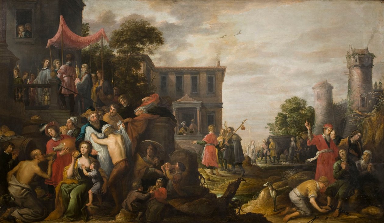 أعمال الرحمة السبع ، 1637. بواسطة ديفيد تنيرز الأكبر