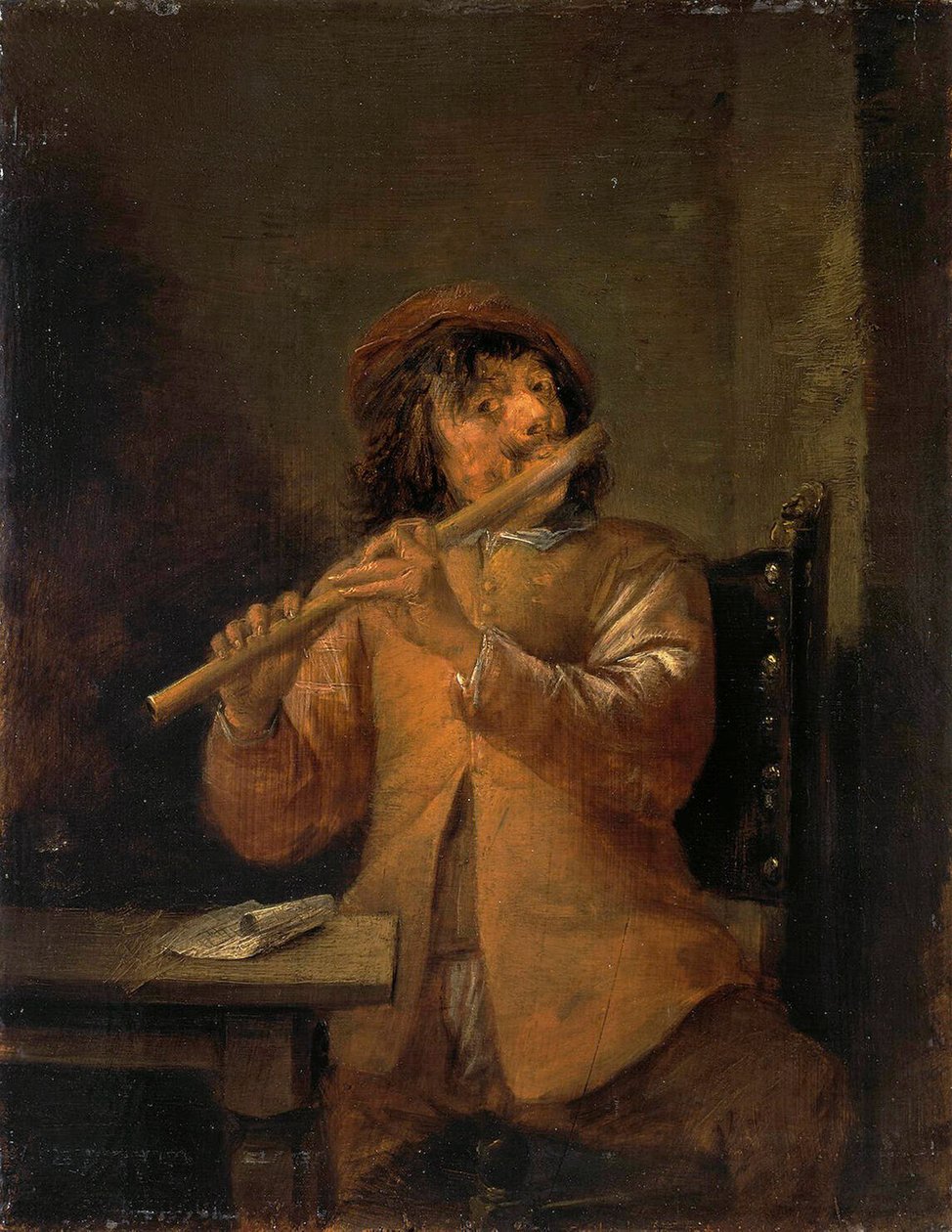 Flautist '، 1630s. بواسطة ديفيد تينيرز الأصغر