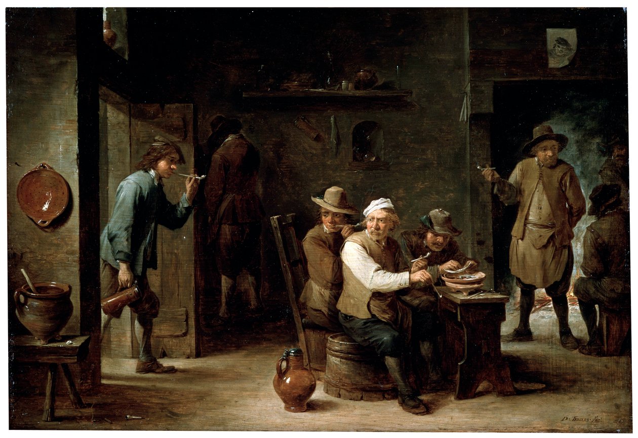 في حانة ، 1640s بواسطة ديفيد تينيرز الأصغر