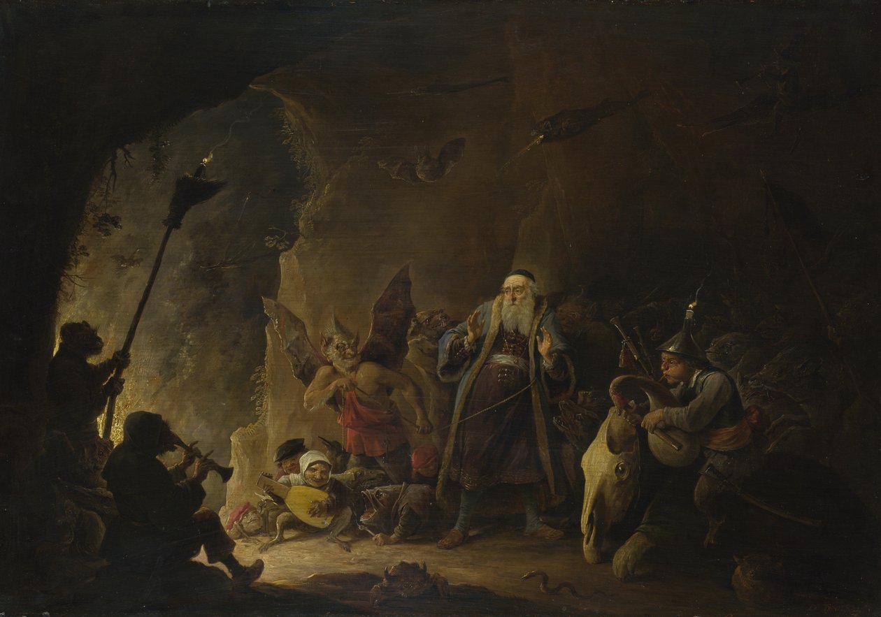 يقود الرجل الغني إلى الجحيم ، ج. 1647-1648 بواسطة ديفيد تينيرز الأصغر