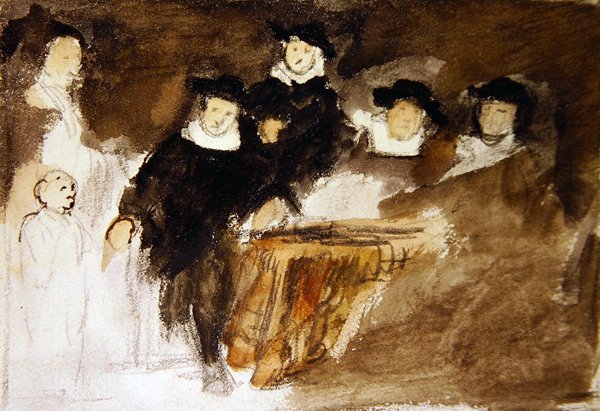 تذكر لوحة رسمها بول (ألوان مائية على ورق) بواسطة ديفيد ويلكي