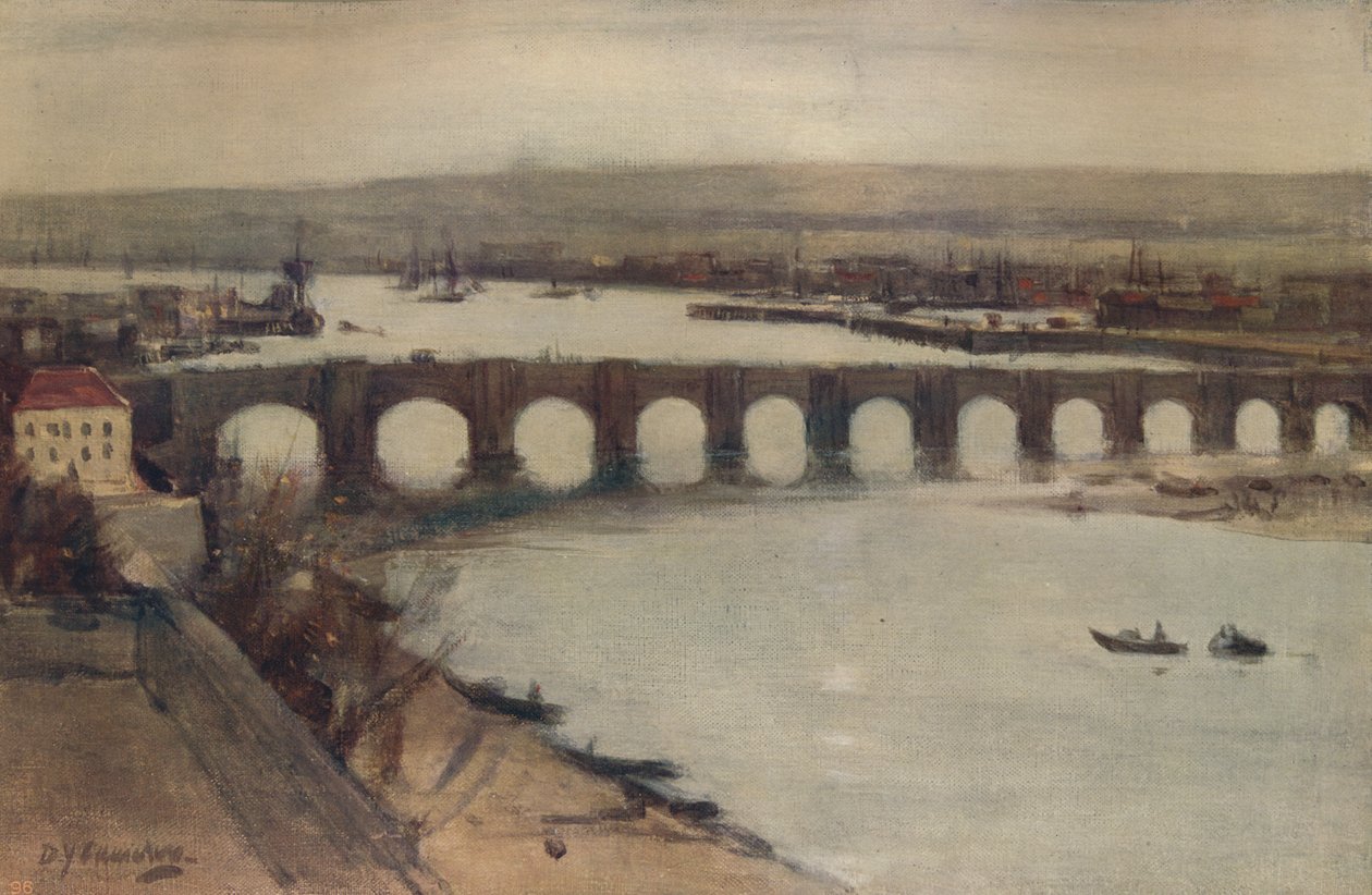 جسر بيرويك ، c1912 ، c1915 بواسطة ديفيد يونغ كاميرون