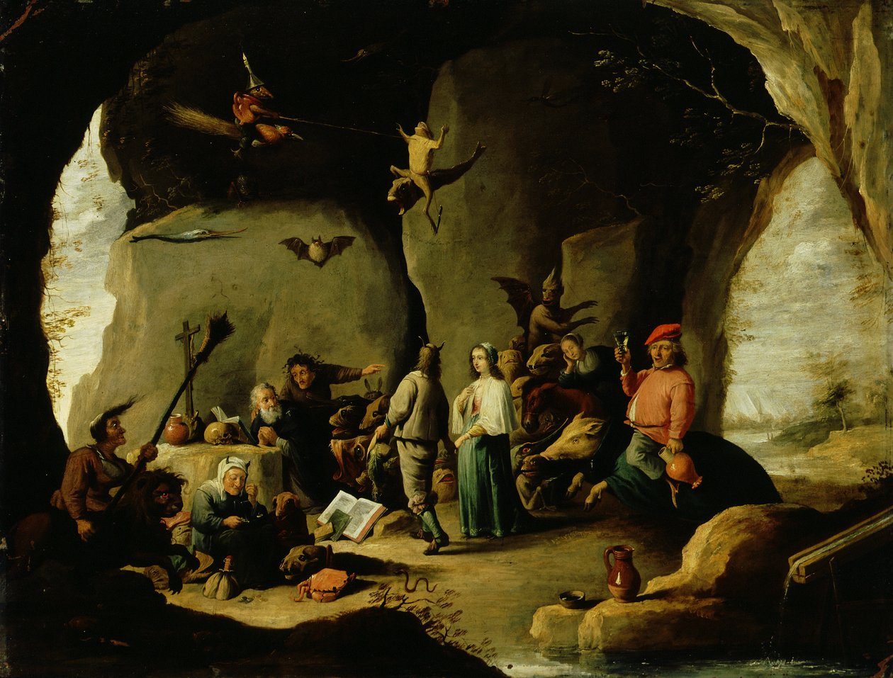إغراء القديس أنطونيوس بواسطة ديفيد الأصغر (Attr. To) Teniers