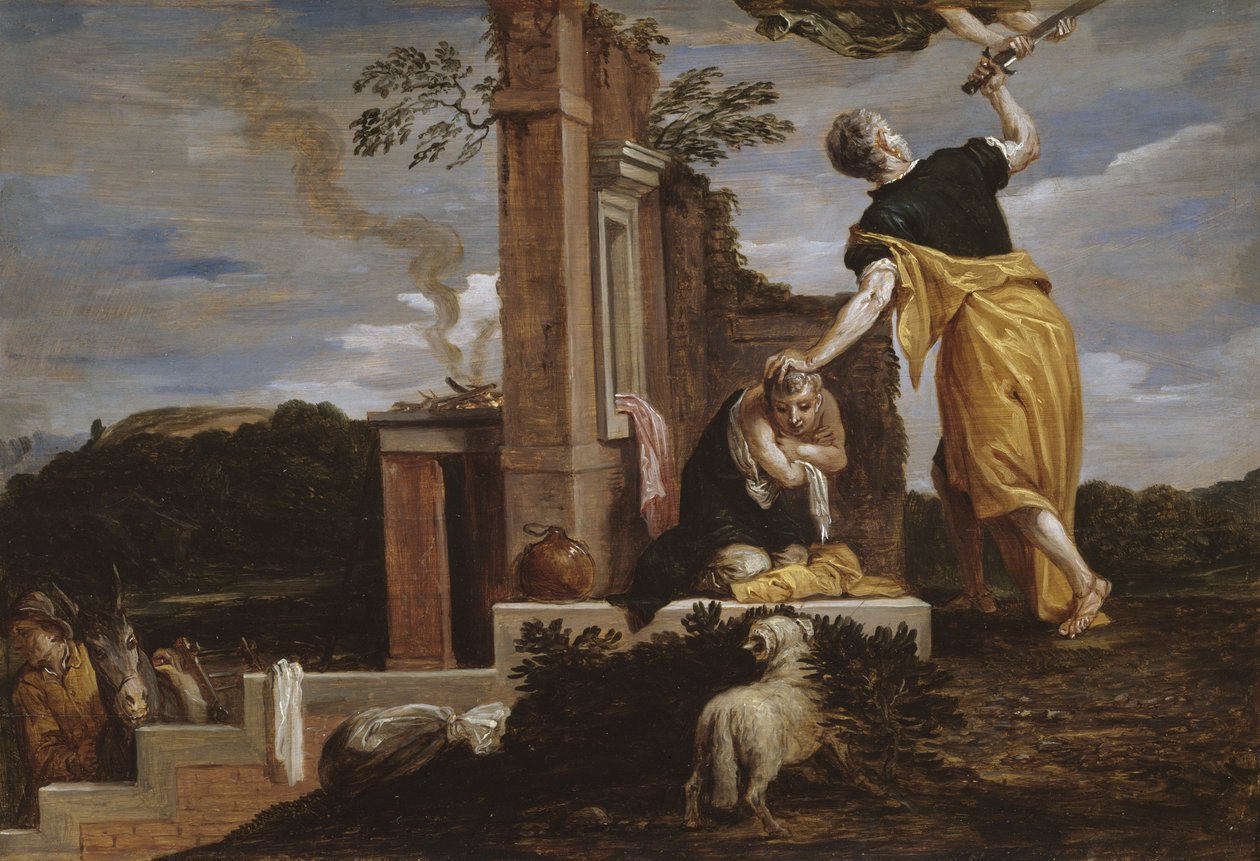 ذبيحة إبراهيم إسحاق ، 1654-1656 بواسطة ديفيد تينيرز الأصغر