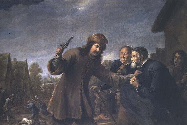 الهجوم على قرية ، 1648 بواسطة ديفيد تينيرز الأصغر