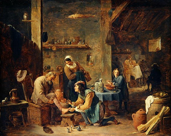 محل الحلاقة (زيت بلوط) بواسطة ديفيد تينيرز الأصغر