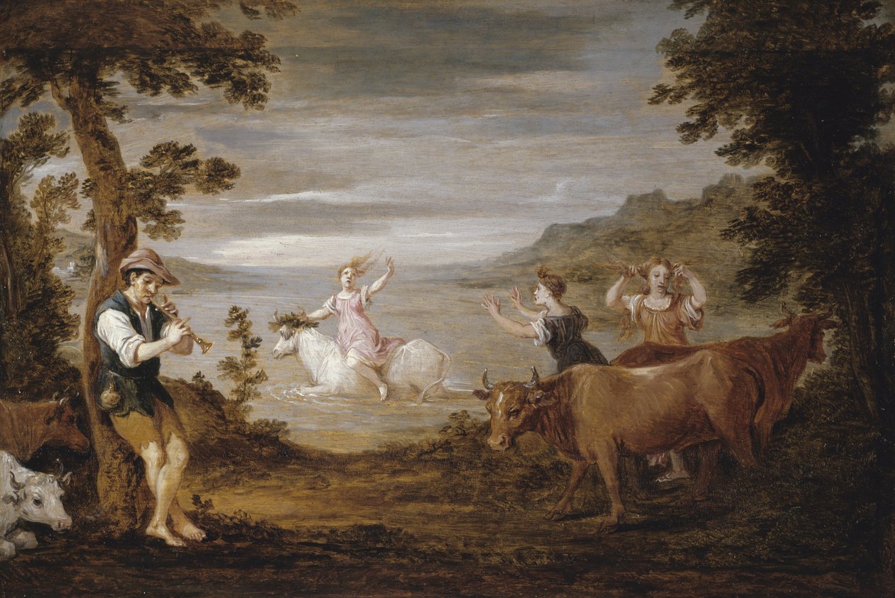 اغتصاب أوروبا ، 1654-1656 بواسطة ديفيد تينيرز الأصغر