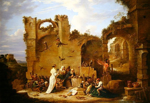 إغراء القديس أنطونيوس (زيت على قماش) بواسطة ديفيد تينيرز الأصغر