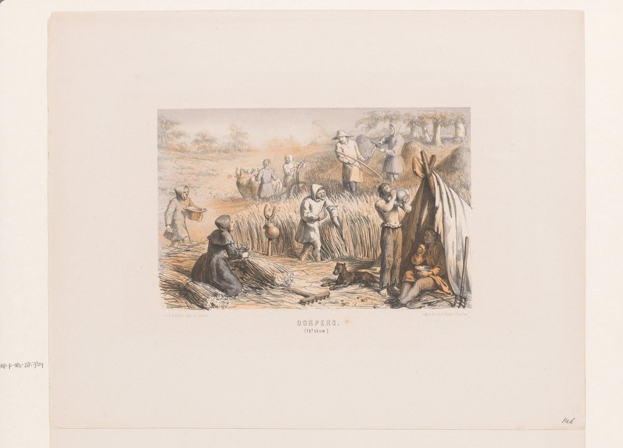 الحصاد في البلاد ، القرن الثالث عشر دوربرس. (القرن الثالث عشر) (العنوان على الكائن) بواسطة ديفيد فان دير كيلين
