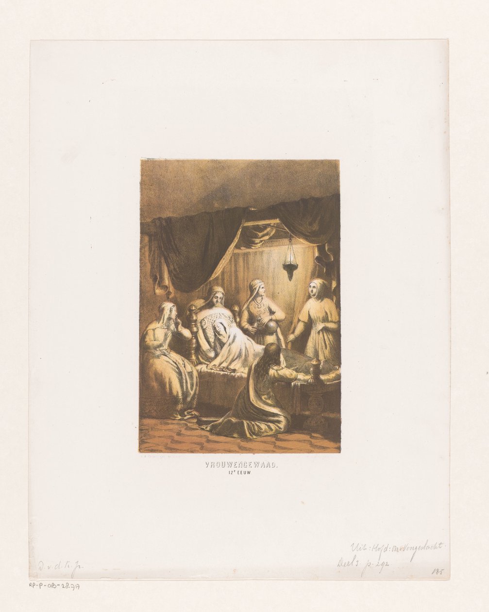بدلة قابلة للطي ، القرن الثاني عشر رداء نسائي. القرن الثاني عشر (العنوان على الكائن) بواسطة ديفيد فان دير كيلين