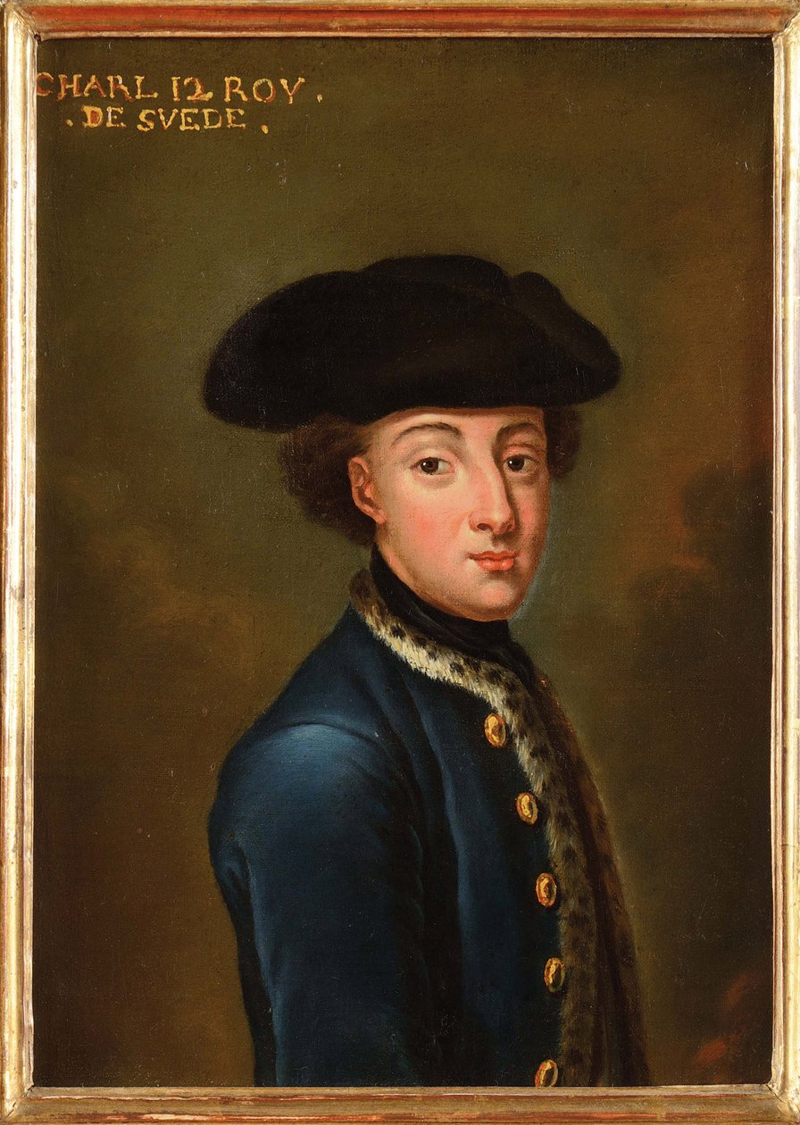 تشارلز الثاني عشر أو كارل دي سويدي - صورة للملك تشارلز الثاني عشر ملك السويد (1682-1718) ، بقلم كرافت ، ديفيد ، فون (1655-1724). زيت على ورق مقوى. الأبعاد: 22.5 × 17 سم. مجموعة خاصة بواسطة ديفيد فون كرافت