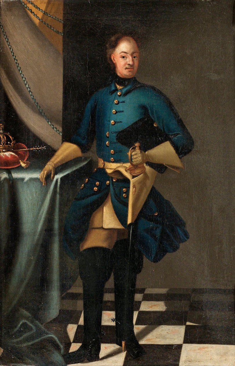 صورة للملك تشارلز الثاني عشر ملك السويد (1682-1718) - لوحة لديفيد فون كرافت (1655-1724) ، زيت على قماش ، حوالي عام 1716 ، 46.5 × 30.5 سم - صورة للملك تشارلز الثاني عشر ملك السويد ، زيت على قماش لديفيد فون كرافت - مجموعة خاصة بواسطة ديفيد فون كرافت