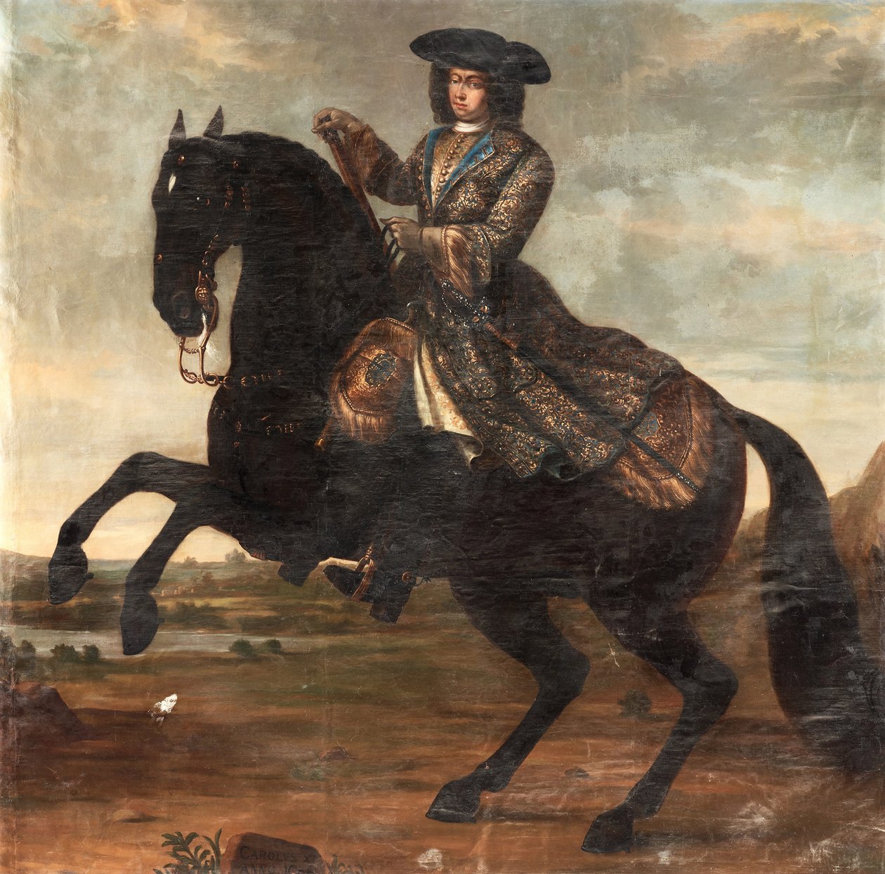 صورة للفروسية تشارلز الحادي عشر دي السويد (1655-1697) (صورة تشارلز الحادي عشر من السويد) - ألوان زيتية على قماش (250 × 255 سم) بقلم ديفيد فون كرافت (1655-1724) بواسطة ديفيد فون كرافت