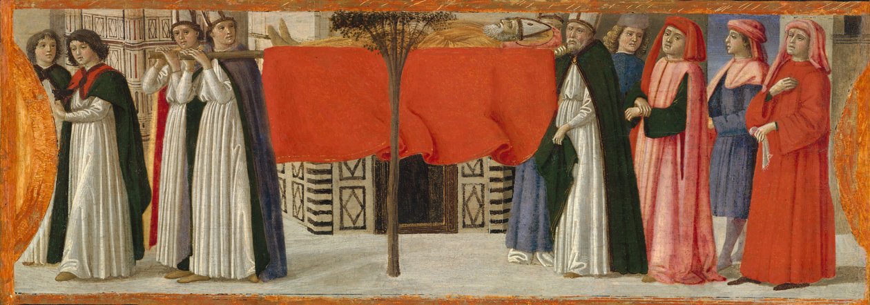 دفن القديس زينوبيوس ، كاليفورنيا. 1479. بواسطة دافيد غيرلاندايو