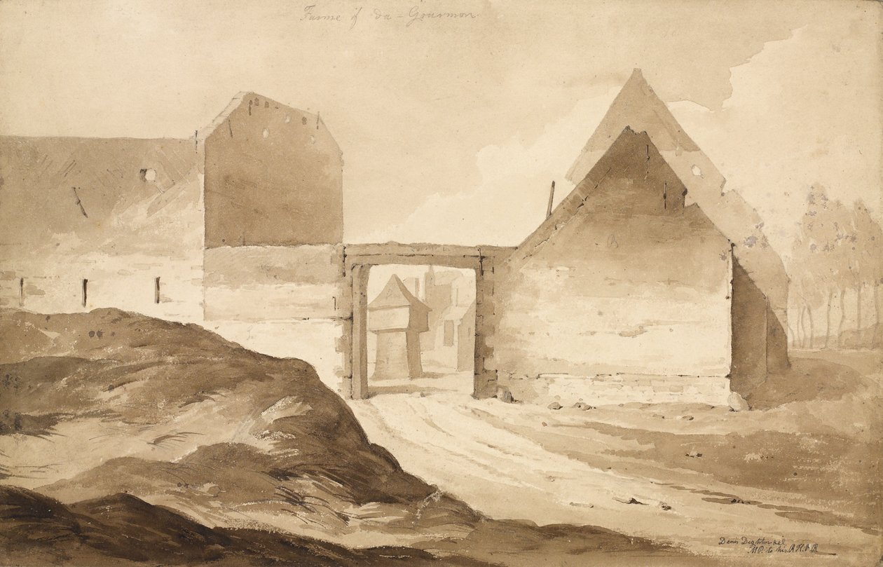 "مزرعة دو - جورمان رقم 2" ، 1815 (مرحاض وقلم رصاص على ورق) بواسطة دينيس دايتون